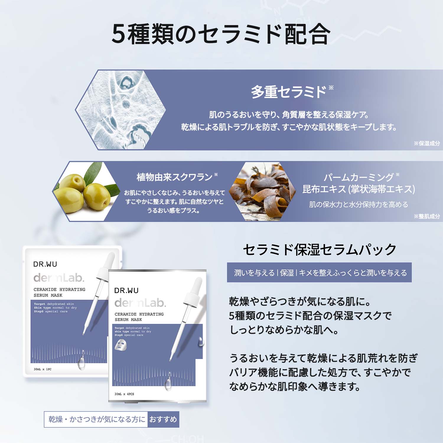 セラミド ハイドレーティング セラムマスク 4pcs