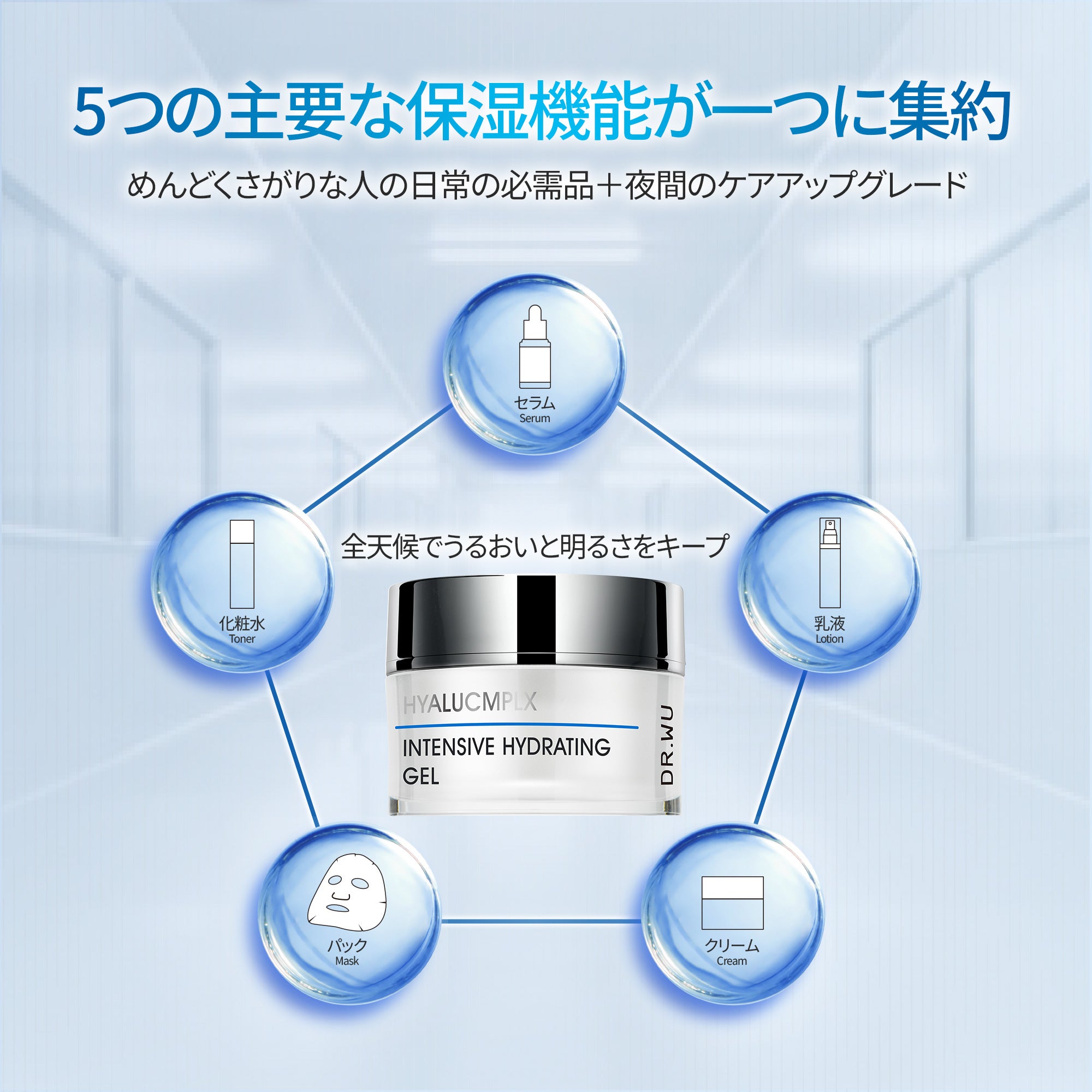 フェイスジェル・ゲル HYALUCOMPLEX INTENSIVE HYDRATING GEL ヒアルコンプレクス インテンシブ ハイドレーティング ジェル 50ml