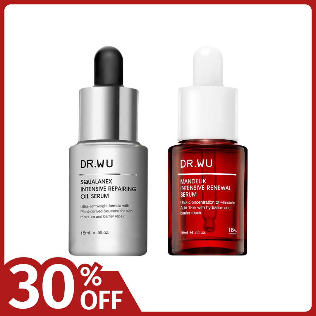 【今だけ30%OFF】マンデリック インテンシブ リニューアル セラム 18％ + スクワランエクス インテンシブ リペアリング オイルセラム